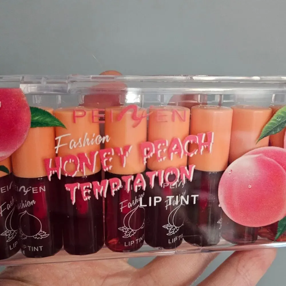 Peiyen Fashion Honey Peach Temptation 10Pcs Mini Lip Tint Set ~ Asian Beauty